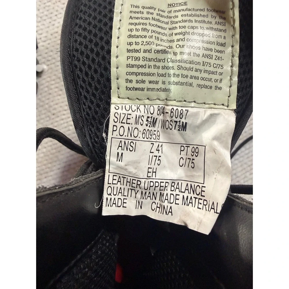 Thorogood 804-6087 Black Tactical Work Boots Mens 5.5 Women 7.5 Steel Toe EH